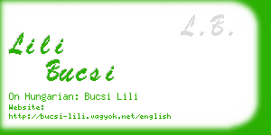 lili bucsi business card